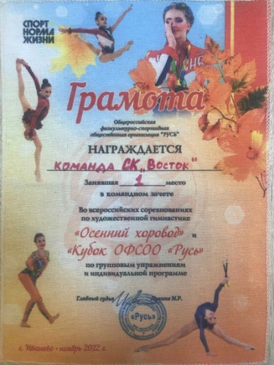 Всероссийские соревнования по художественной гимнастике"Осенний хоровод"!!!